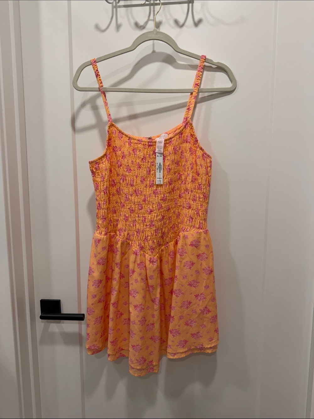 PINK Victoria's Secret Yellow and Pink Floral Smocked Sundress
